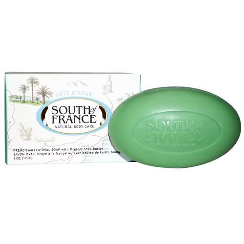 South of France, Cote D' Azur, French Milled Bar Oval Soap with Organic Shea Butter, 6 oz (170 g) فوائد
