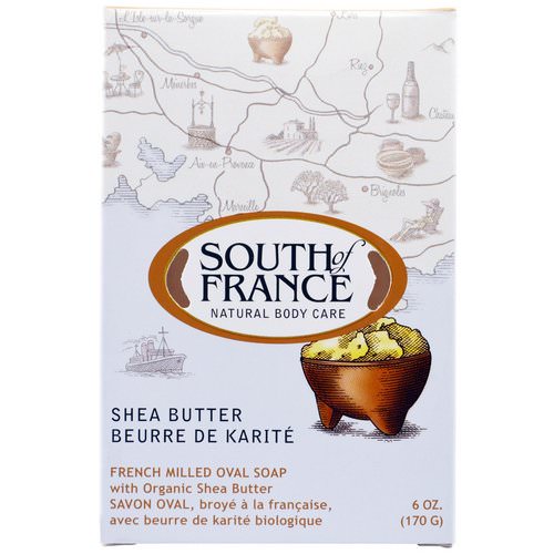 South of France, French Milled Oval Soap with Organic Shea Butter, 6 oz (170 g) فوائد