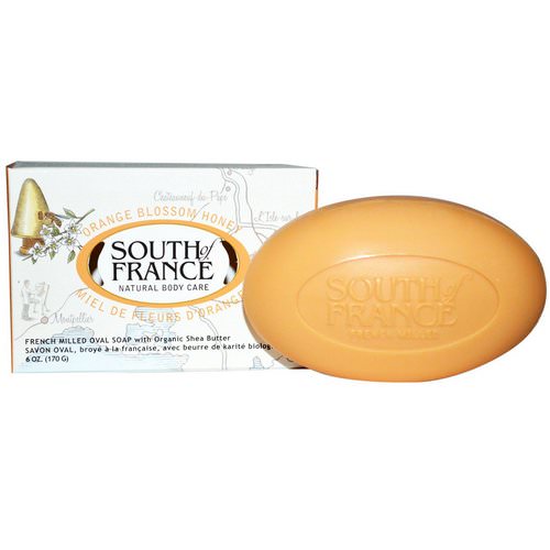 South of France, Orange Blossom Honey, French Milled Bar Soap with Organic Shea Butter, 6 oz (170 g) فوائد