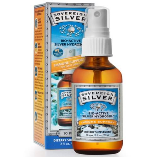 Sovereign Silver, Bio-Active Silver Hydrosol, Immune Support, Fine-Mist Spray, 10 ppm, 2 fl oz (59 mL) فوائد