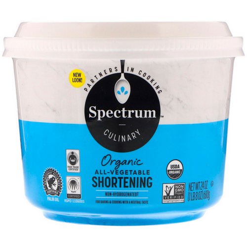 Spectrum Culinary, Organic All-Vegetable Shortening, 1.5 lbs (680 g) فوائد