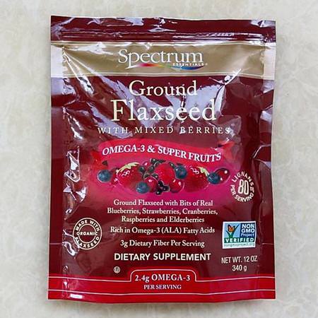 Spectrum Essentials Flax Seeds Flax Seed Supplements - مكملات بذ,ر الكتان, Omegas EPA DHA, زيت السمك, المكملات الغذائية