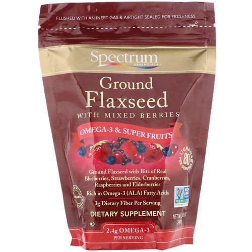 Spectrum Essentials, Ground Flaxseed with Mixed Berries, 12 oz (340 g) فوائد