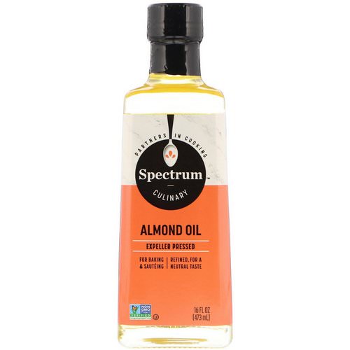 Spectrum Culinary, Almond Oil, Expeller Pressed, 16 fl oz (473 ml) فوائد