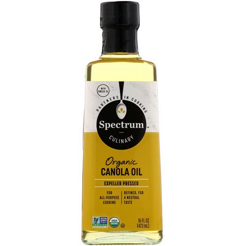 Spectrum Culinary, Organic Canola Oil, Expeller Refined, 16 fl oz (473 ml) فوائد