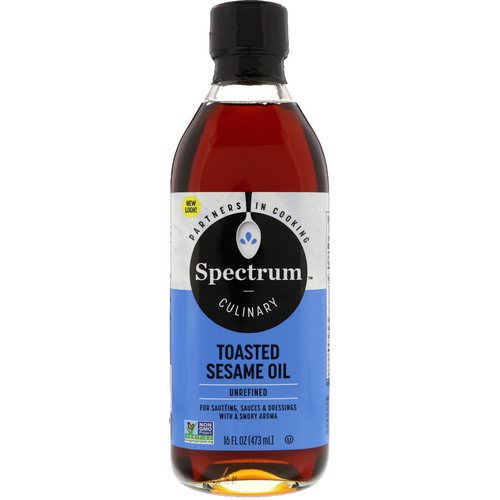 Spectrum Culinary, Toasted Sesame Oil, Unrefined, 16 fl oz (473 ml) فوائد
