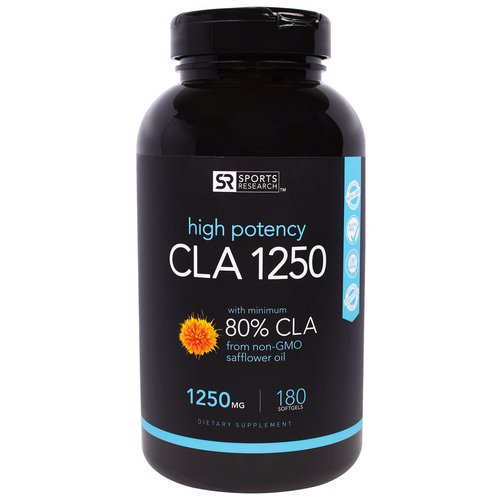 Sports Research, CLA 1250, 1250 mg, 180 Softgels فوائد