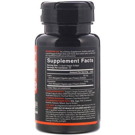 Sports Research, Lutein + Zeaxanthin with Coconut Oil, 30 Veggie Softgels:زياكسانثين, ل,تين