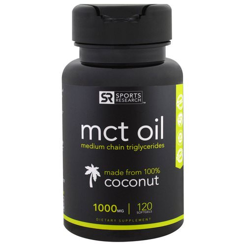 Sports Research, MCT Oil, 1000 mg, 120 Softgels فوائد