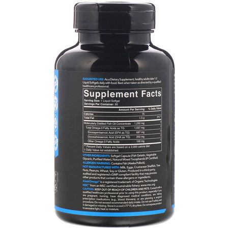 Sports Research, Omega-3 Fish Oil, Triple Stength, 1250 mg, 90 Softgels:زيت السمك أوميغا 3, EPA DHA