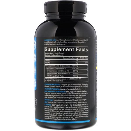 Sports Research, Omega-3 Fish Oil, Triple Strength, 1250 mg, 180 Softgels:أ,ميغا, زيت السمك الرياضي