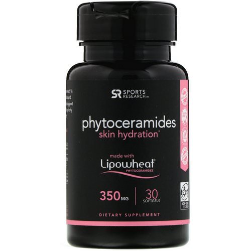 Sports Research, Phytoceramides Skin Hydration, 350 mg, 30 Softgels فوائد
