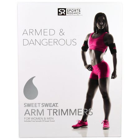 Sports Research, Sweet Sweat Arm Trimmers, Unisex-Regular, Pink, 1 Pair:قادين, أحزمة
