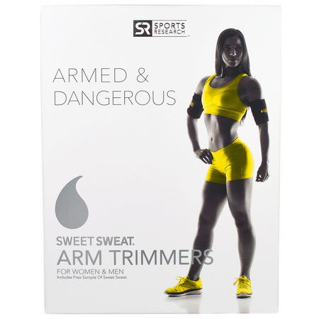 Sports Research, Sweet Sweat Arm Trimmers, Unisex-Regular, Yellow, 1 Pair:قادين, أحزمة