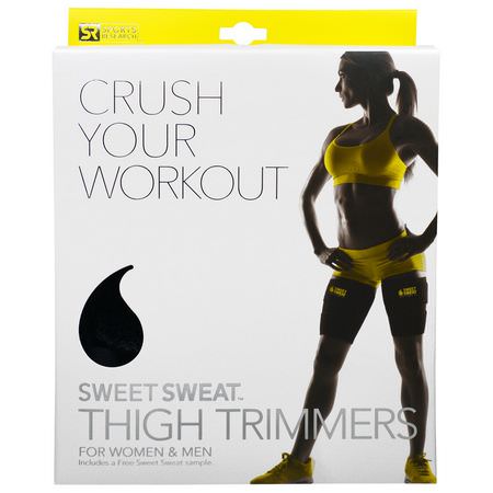 Sports Research, Sweet Sweat Thigh Trimmers, Yellow, 1 Pair:قادين, أحزمة