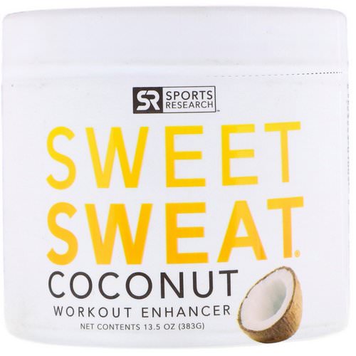 Sports Research, Sweet Sweat Workout Enhancer, Coconut, 13.5 oz (383 g) فوائد
