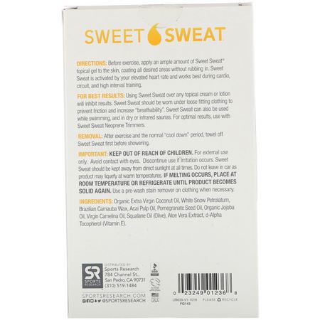 Sports Research, Sweet Sweat Workout Enhancer, Coconut, 20 Travel Packets, 0.53 oz (15 g) Each:مُحسّن التمرينات الرياضية
