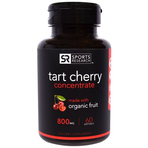 Sports Research, Tart Cherry Concentrate, 800 mg, 60 Softgels فوائد