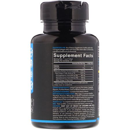 Sports Research, Omega-3 Fish Oil, Triple Strength, 1250 mg, 30 Softgels:زيت السمك أوميغا 3, EPA DHA