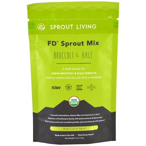 Sprout Living, FD Sprout Mix, Broccoli & Kale, 4 oz (113 g) فوائد