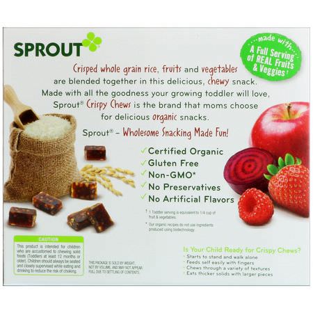 Sprout Organic Snacks Bars Finger Food - وجبات خفيفة, Bars, ال,جبات الخفيفة, تغذية الأطفال