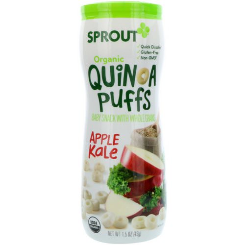Sprout Organic, Quinoa Puffs, Apple Kale, 1.5 oz (43 g) فوائد