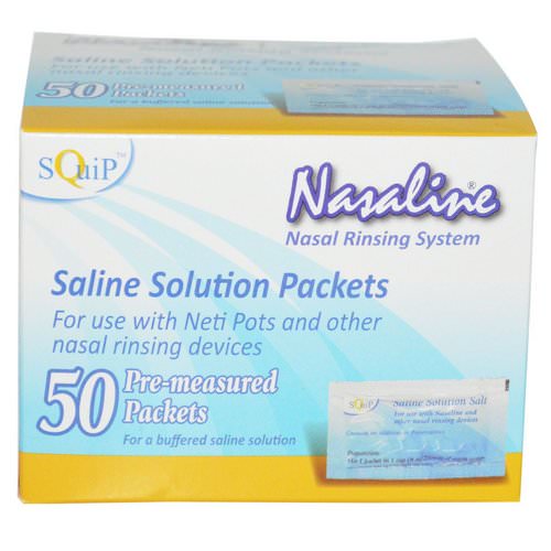 Squip, Saline Solution Salt, 50 Pre-Measured Packets فوائد