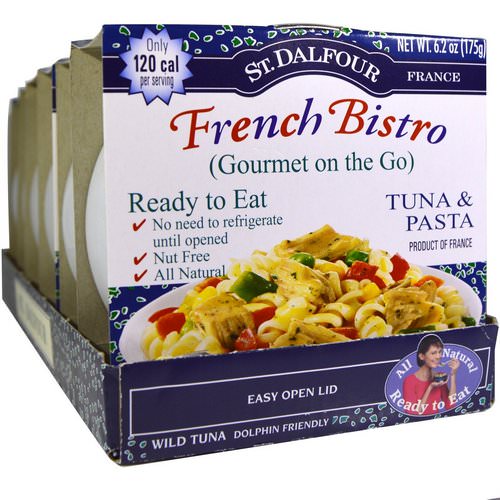 St. Dalfour, French Bistro, Gourmet on the Go, Tuna & Pasta, 6 Pack, 6.2 oz (175 g) Each فوائد
