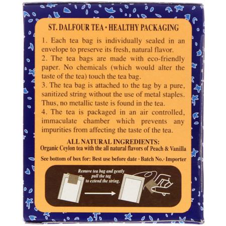 St. Dalfour, Organic Golden Peach Tea, 25 Envelopes, 1.75 oz (50 g):الشاي الأس,د