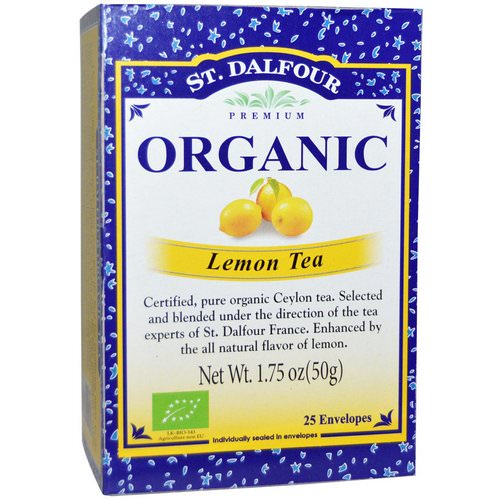 St. Dalfour, Organic, Lemon Tea, 25 Envelopes, 1.75 oz (50 g) فوائد