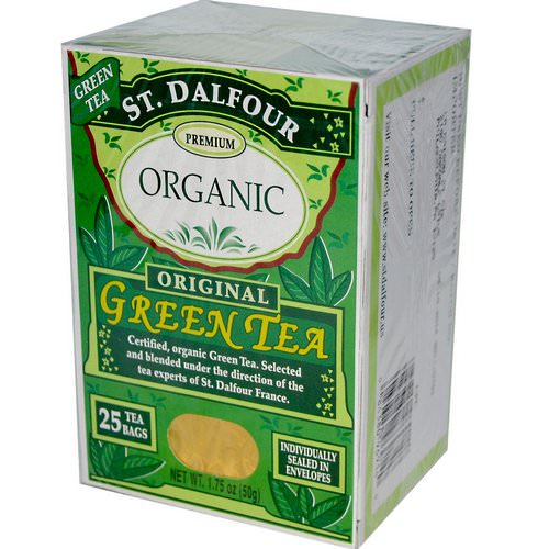 St. Dalfour, Organic, Original Green Tea, 25 Tea Bags, 1.75 oz (50 g) فوائد