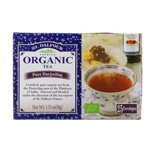 St. Dalfour, Organic Pure Darjeeling Tea, 25 Tea Bags, 1.75 oz (50 g) فوائد
