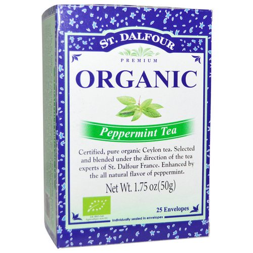 St. Dalfour, Peppermint Tea, 25 Tea Bags, 1.75 oz (50 g) فوائد