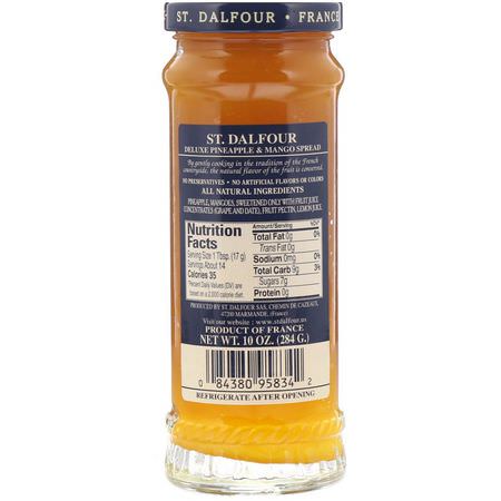 St. Dalfour, Pineapple & Mango, Fruit Spread, 10 oz (284 g):فر,ق الفاكهة, الحفاظ عليها