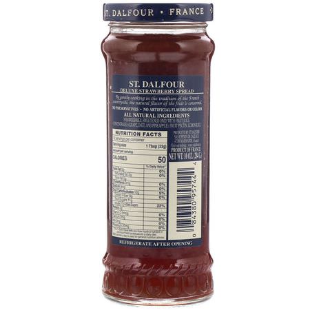 St. Dalfour, Strawberry, Deluxe Strawberry Spread, 10 oz (284 g):فر,ق الفاكهة, الحفاظ عليها