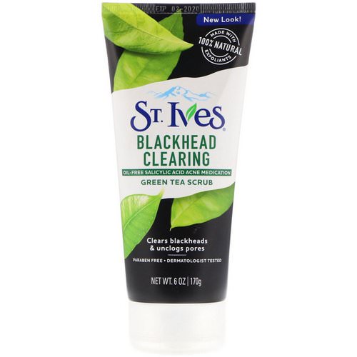 St. Ives, Green Tea Scrub, Blackhead Clearing, 6 oz (170 g) فوائد