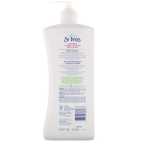 St. Ives, Softening Body Lotion, Coconut & Orchid, 21 fl oz (621 ml):مرطب جسم, حمام