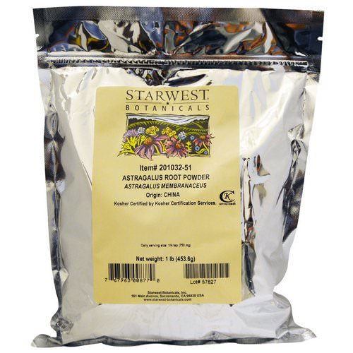 Starwest Botanicals, Astragalus Root Powder, 1 lb (453.6 g) فوائد