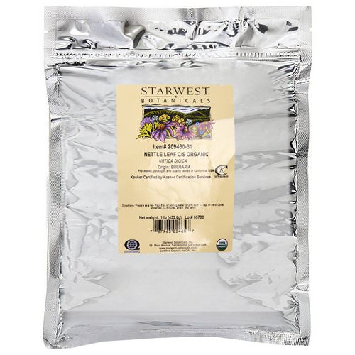 Starwest Botanicals, Nettle Leaf C/S, Organic, 1 lb (453.6 g) فوائد