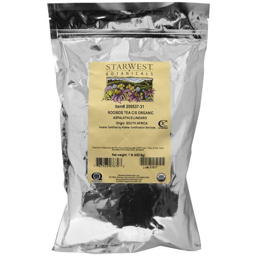 Starwest Botanicals, Organic Rooibos Tea C/S, 1 lb (453.6 g) فوائد