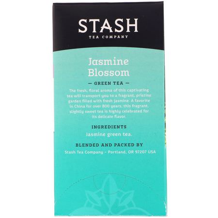 Stash Tea, Green Tea, Jasmine Blossom, 20 Tea Bags, 1.3 oz (38 g):الشاي الأخضر