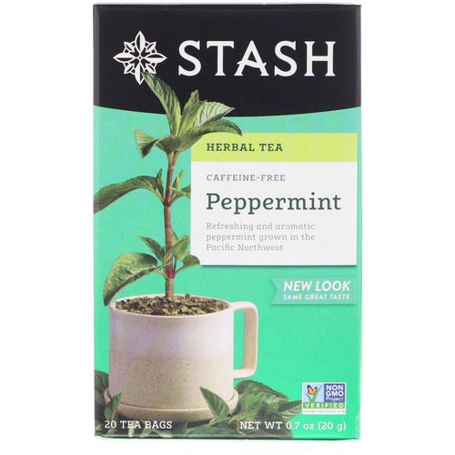 Stash Tea, Herbal Tea, Peppermint, Caffeine Free, 20 Tea Bags, 0.7 oz (20 g) فوائد