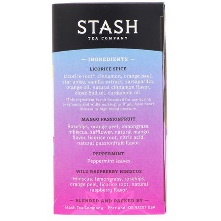 Stash Tea, Herbal Tea Sampler, 9 Flavors, Caffeine Free, 18 Tea Bags, 1.0 oz (30 g):شاي الأعشاب