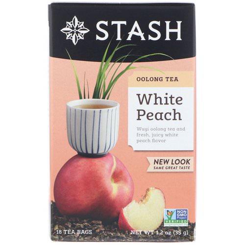 Stash Tea, Oolong Tea, White Peach, 18 Tea Bags, 1.2 oz (35 g) فوائد
