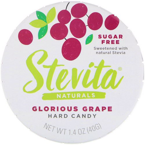 Stevita, Naturals, Sugar Free Hard Candy, Glorious Grape, 1.4 oz (40 g) فوائد