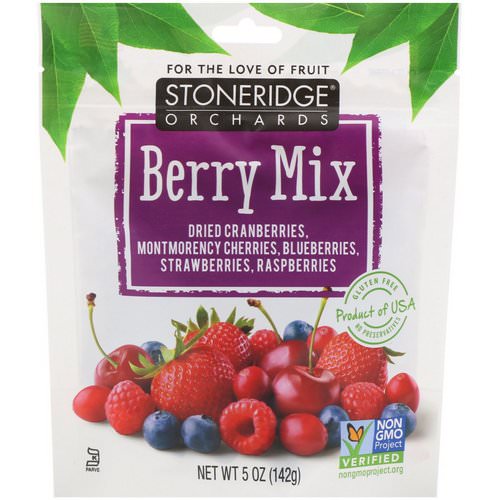 Stoneridge Orchards, Berry Mix, Whole Dried Mixed Berries, 5 oz (142 g) فوائد