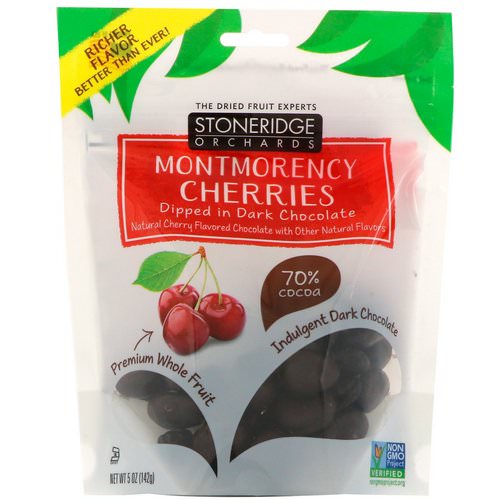 Stoneridge Orchards, Montmorency Cherries, Dipped in Dark Chocolate, 5 oz (142 g) فوائد