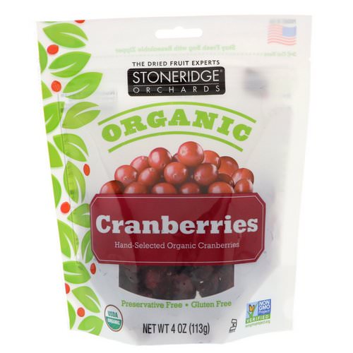 Stoneridge Orchards, Organic Cranberries, 4 oz (113 g) فوائد