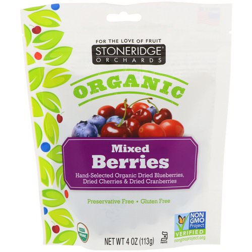Stoneridge Orchards, Organic, Mixed Berries, 4 oz (113 g) فوائد