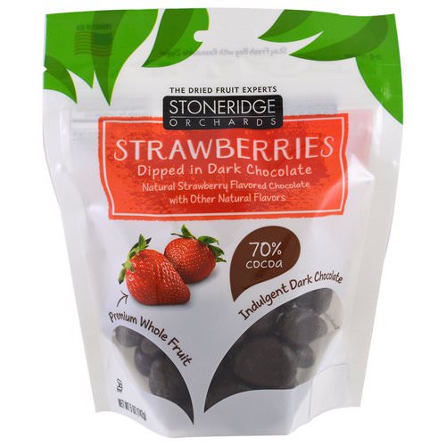 Stoneridge Orchards, Strawberries, Dipped in Dark Chocolate, 5 oz (142 g) فوائد